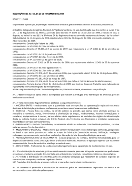RDC 60-2009 regras amostras gratis