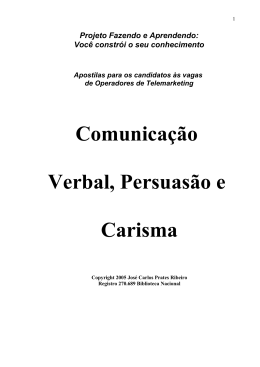 apostilas – comunicação verbal, persuasão e carisma