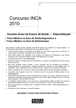 Concurso INCA 2010 - Instituto Nacional de Câncer