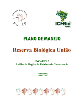Reserva Biológica União PLANO DE MANEJO