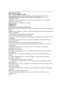 código de ética e decoro parlamentar da câmara municipal de goiânia