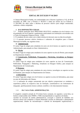 edital nº 01/2015 - Câmara Municipal de Itatiba