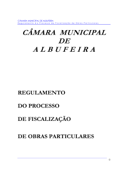 Regulamento - Câmara Municipal de Albufeira