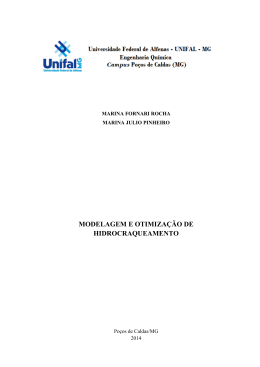 modelagem e otimização de hidrocraqueamento - Unifal-MG