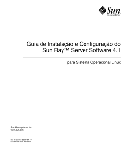 Guia de Instalação e Configuração do Sun Ray Server Software 4.1