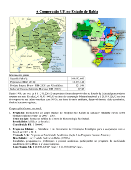 A Cooperação UE no Estado de Bahia