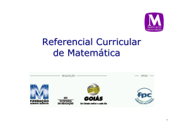Referencial Curricular - Secretaria da Educação do Estado de Goiás