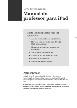 Manual do professor para iPad