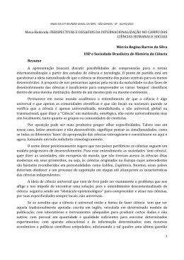 Marcia Regina Barros da Silva - SBPC – Sociedade Brasileira para