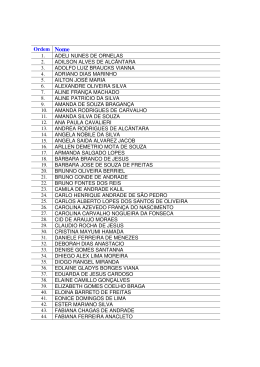 Lista dos candidatos selecionados para o PAPMEM julho