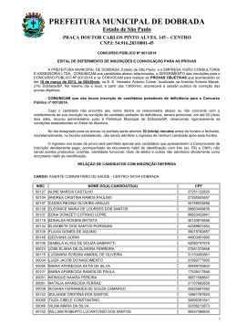 CONCURSO PÚBLICO Nº 001/2014 - Visão Consultoria e Assessoria