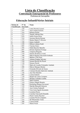 Lista de Classificação - Prefeitura de Farroupilha
