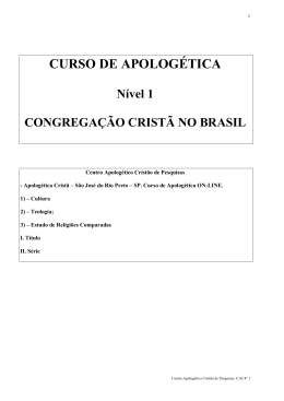 CONGREGAÇÃO CRISTÃ DO BRASIL – UM MOVIMENTO