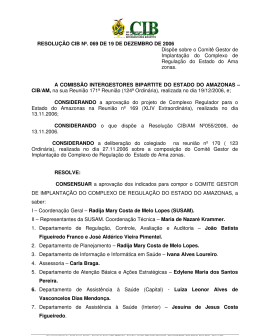 Resolução nº 069 - Secretaria de Estado de Saúde do Amazonas