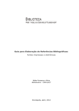 Guia para Elaboração de Referências Bibliográficas: fontes