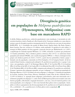 Divergência genética em populações de Melipona quadrifasciata