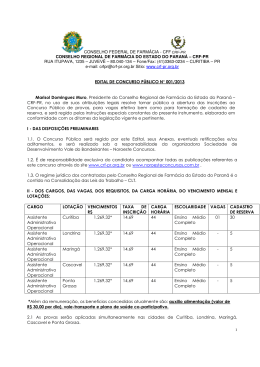 Noroeste Concursos - Conselho Regional de Farmácia do Paraná