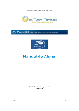 Manual do Aluno - CEFET-MG e-Tec