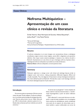 Nefroma Multiquístico - Associação Portuguesa de Urologia