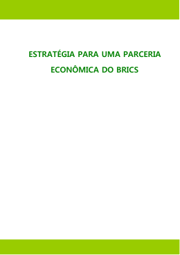 ESTRATÉGIA PARA UMA PARCERIA ECONÔMICA DO BRICS
