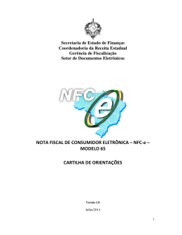 NOTA FISCAL DE CONSUMIDOR ELETRÔNICA – NFC