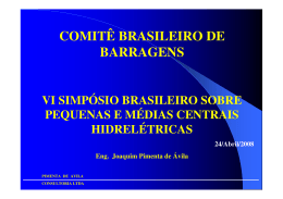 Cont. - Comitê Brasileiro de Barragens