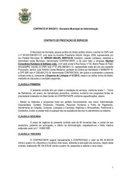 CONTRATO Nº 005/2013 - Secretaria Municipal de Administração