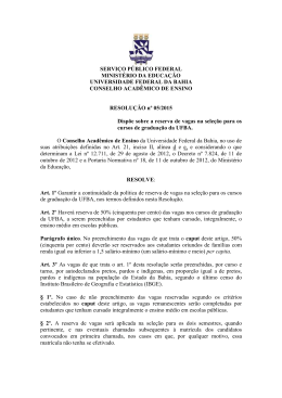 Resolução 05/2015 - Ufba - Universidade Federal da Bahia