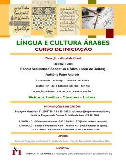 língua e cultura árabes curso de iniciação