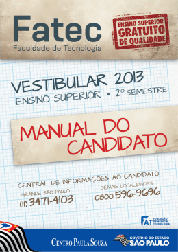 Manual do Candidato - FATEC-2_sem_2013
