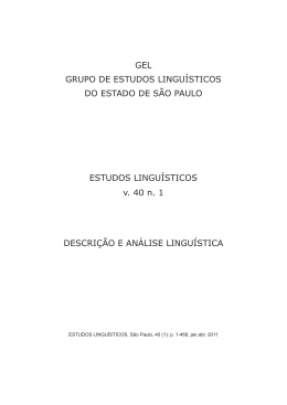revista estudos lingüísticos