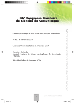 36º Congresso Brasileiro de Ciências da Comunicação