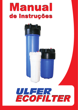 Manual EcoFilter - Ulfer Purificadores de Água