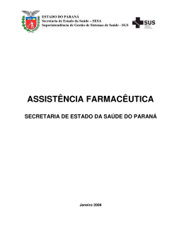 assistência farmacêutica - Secretaria de Estado da Saúde do Paraná