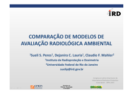 comparação de modelos de avaliação radiológica ambiental