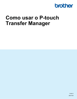 Como usar o P-touch Transfer Manager