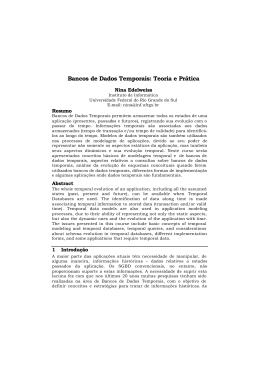 Bancos de Dados Temporais: Teoria e Prática