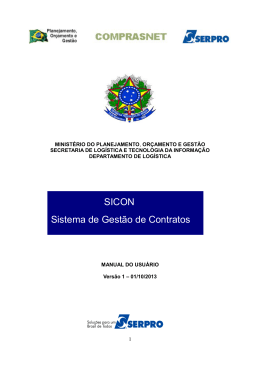 Manual SICON - Sistema de Gestão de Contrato