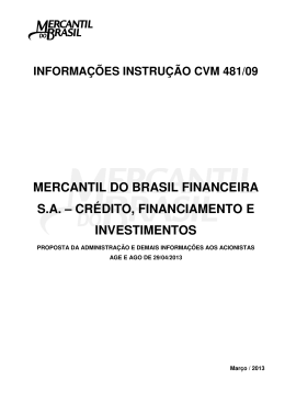 mercantil do brasil financeira sa – crédito, financiamento e