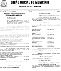 órgão oficial do município - Prefeitura Municipal de Campo Mourão