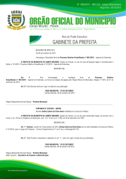 orgão oficial do município - Prefeitura Municipal de Campo Mourão