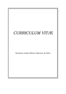 CURRICULUM VITÆ - Universidade de Aveiro