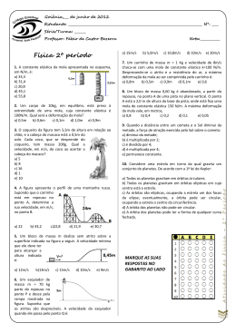 Física 2º período - Prof. Fábio de Castro