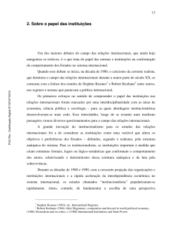2. Sobre o papel das instituições - Maxwell - PUC-Rio