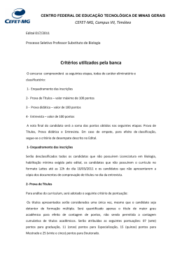Critérios para o concurso-Edital nº. 017_CEFET-MG