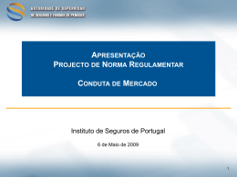 Apresentação do Projecto de Norma em formato pdf
