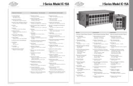 I-Series Model IC-15A I-Series Model IC-15A