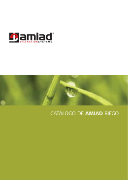 CATÁLOGO DE AMIAD RIEGO