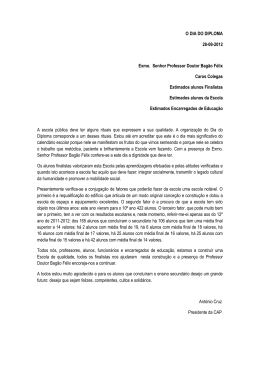 Texto da intervenção do Dr. António Cruz, Presidente da CAP