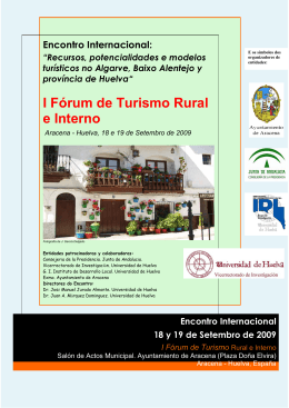 I Fórum de Turismo Rural e Interno